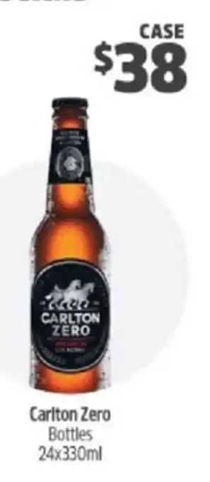 Carlton Zero Bottles 24x330ml