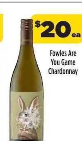 Liquorland Fowles Are You Game Chardonnay offer
