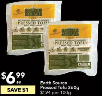 Earth Source Pressed Tofu 360g