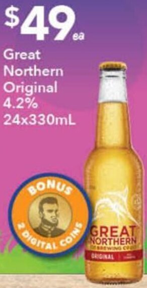Ritchies Great Northern Original 4.2% 24x330ml offer