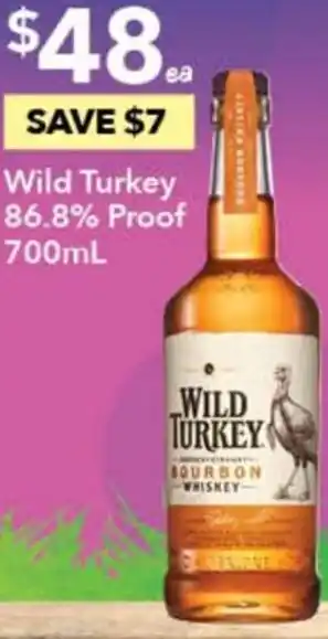 Ritchies Wild Turkey 86.8% Proof 700ml offer