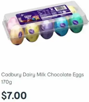 Kmart Cadbury Dairy Milk Chocolate Eggs 170g offer