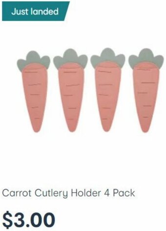 Kmart Carrot Cutlery Holder 4 Pack offer