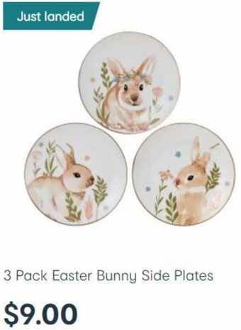 Kmart 3 Pack Easter Bunny Side Plates offer
