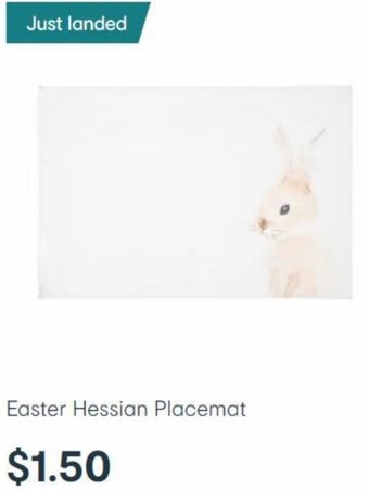 Kmart Easter Hessian Placemat offer