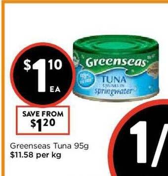Foodworks Greenseas Tuna 95g offer