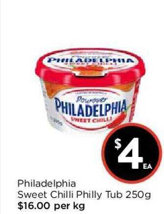 Foodworks Philadelphia Sweet Chilli Philly Tub 250g offer