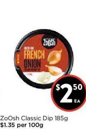 Foodworks Zoosh Classic Dip 185g offer