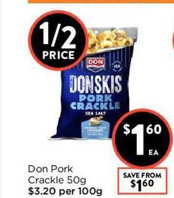 Foodworks Don Pork Crackle 50g offer