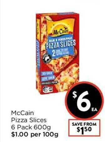 Foodworks McCain Pizza Slices 6 Pack 600g offer