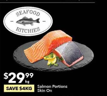 Ritchies Salmon Portions Skin On offer