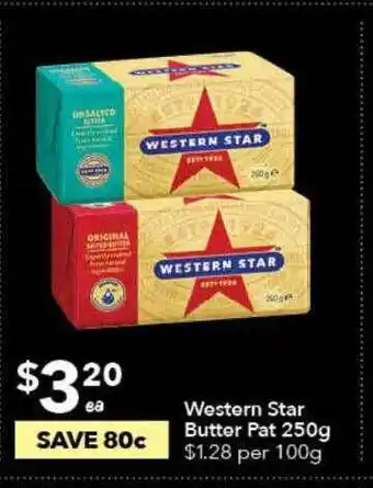 Ritchies Western Star Butter Pat 250g offer