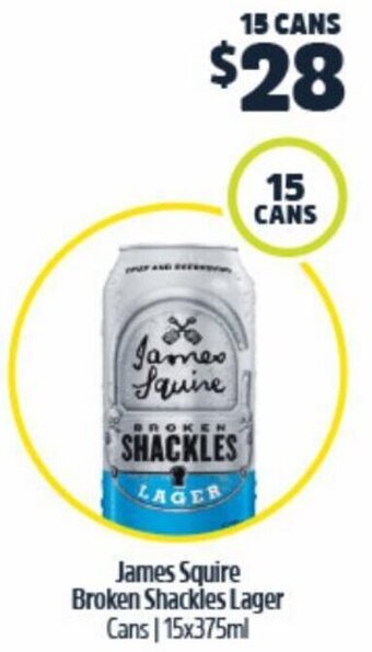 James Squire Broken Shackles Lager