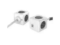 Officeworks Power Cube Allocacoc PowerCube 4 Power Outlet and 2 USB Ports 1.5m Grey offer