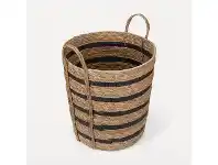 Kmart Large Tan & Black Stripe Basket offer