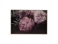 Dark Floral Framed Canvas