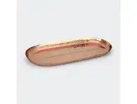 Copper Look Hammered Oval Tray