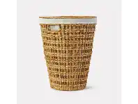Round Open Weave Hamper with Lid