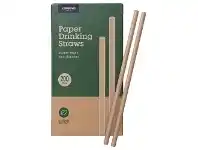 Officeworks J.Burrows Kraft Paper Straws 200 Pack 8mm offer