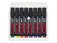 Officeworks Uniball Uni Prockey Permanent Markers Assorted 8 Pack offer