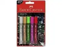Officeworks Faber-Castell Glitter Glue Assorted 5 Pack offer