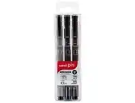 Officeworks Uniball Uni Pin Fineliners 0.5mm Assorted 3 Pack offer