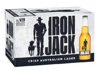 Coles Iron Jack Bottles 24x330mL offer