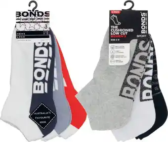 Coles Bonds Womens & Mens Logo Low Cut offer