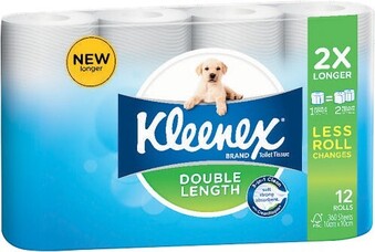Coles Kleenex Double Length Toilet Tissue 12 Pack offer