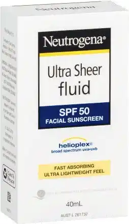 Neutrogena Ultra Sheer Fluid SPF 50 Facial Sunscreen 40mL*