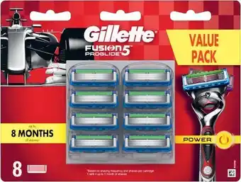 Coles Gillette Proglide Power Red Razor Cartridges 8 Pack offer
