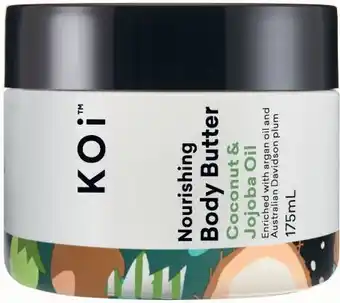Coles Koi Nourishing Body Butter Coconut & Jojoba Oil 175mL offer