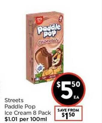 Foodworks Streets Paddle Pop Ice Cream 8 Pack offer