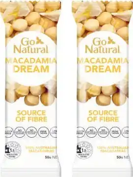 Coles Go Natural Macadamia Dream Bar 50g offer