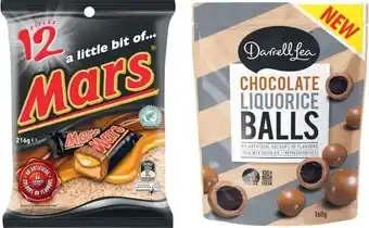 Coles Darrell Lea Bullets, Twists, Balls or Liquorice 160g-280g or Mars or Skittles Funsize 144g-216g offer