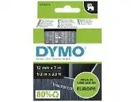 Officeworks DYMO D1 Label Tape 12mm x 7m White on Clear offer