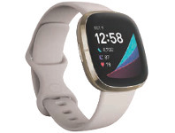 The Good Guys Fitbit Sense - Lunar White/ Soft Gold offer