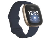 The Good Guys Fitbit Versa 3 - Midnight Blue/ Soft Gold offer