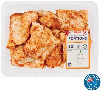 Coles Coles RSPCA Approved Chicken Portions with BBQ Rub offer