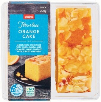 Coles Coles Flourless Orange Slice 2 Pack 200g offer