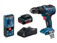 Total Tools Bosch 18V Brushless Hammer Drill & 40m Laser Distance Measurer 1x5.0Ah Kit offer