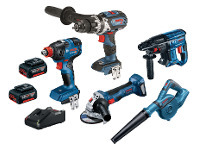 Total Tools Bosch 18V Brushless 5 Piece 2x5.0Ah Combo Kit offer