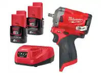 Total Tools Milwaukee 12V Fuel 3/8" Stubby Impact Wrench with Friction Ring 2x2.0Ah Kit offer