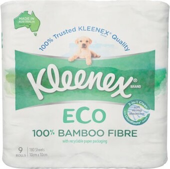 Coles Kleenex Eco Toilet Tissue 9 Pack offer