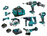 Total Tools Makita 5 Piece 18V Brushless 2x5.0Ah Combo Kit offer