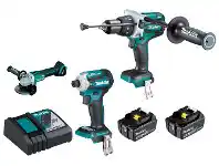 Total Tools Makita 2 Piece 18V Brushless 2x5.0Ah Combo Kit offer