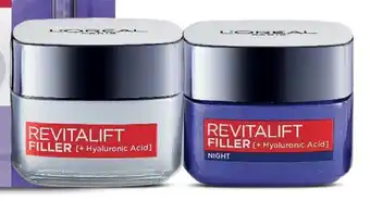 Coles L'Oréal Paris Revitalift Filler Moisturiser Day or Night 50mL offer