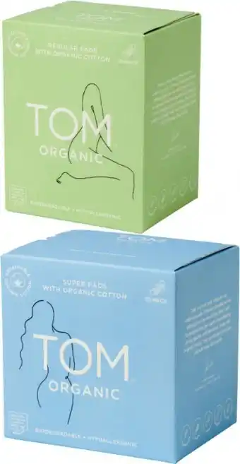 Coles Tom Organic Regular or Super Pads 10 Pack offer