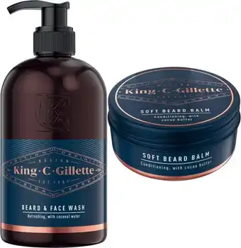 Coles King C Gillette Beard & Face Wash 350mL or Beard Balm 100mL offer