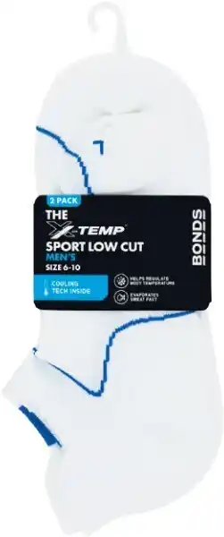 Woolworths Bonds Men's or Womenu2019s X-Temp Socks Pk 2 offer